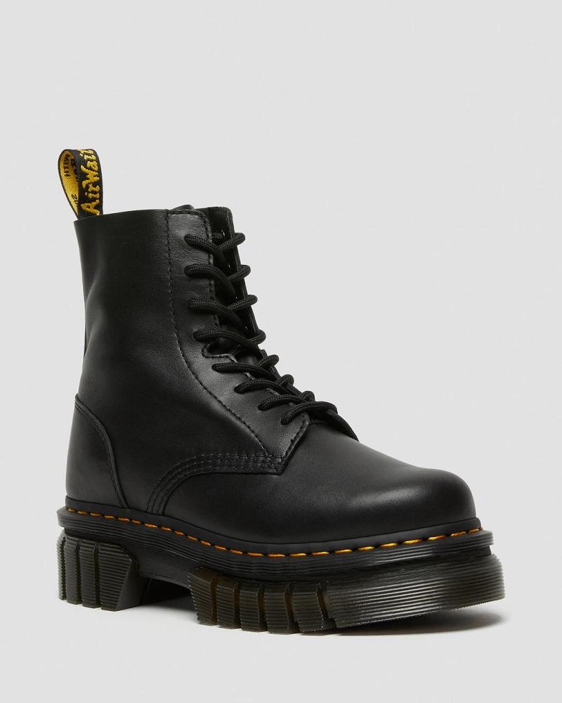 Dr Martens Audrick Nappa Leren Platform Enkellaars Heren Zwart | NL 369ILH